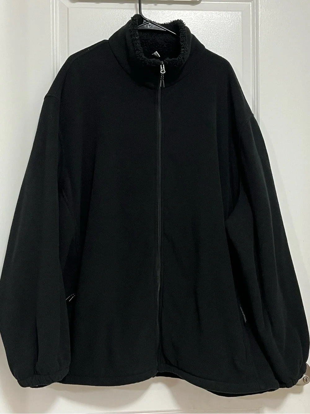 Black Fleece Full Zip Plush Lined Jacket 6XL